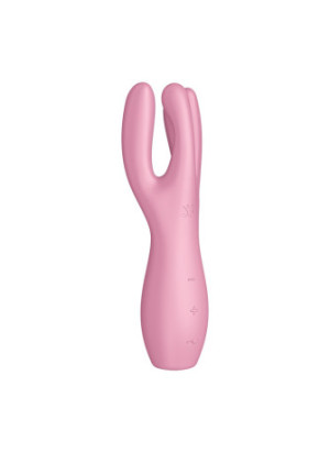Vibromasseur point G avec stimulateur de clitoris USB rose Threesome 3 Satisfyer - CC597778